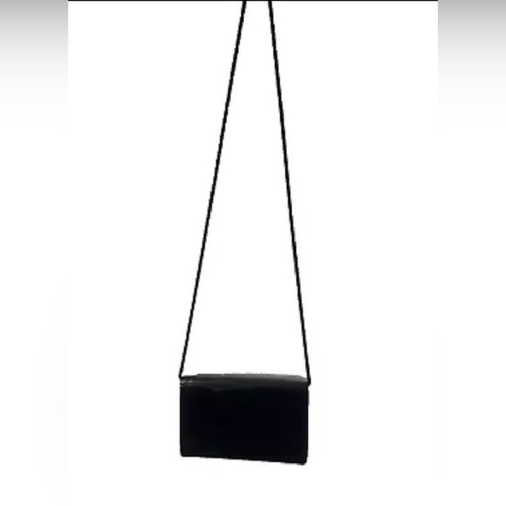 Vintage Women’s Clutch Whiting-Davis Black Satin Shoulder Bag Evening Handbag